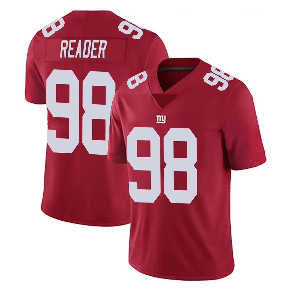 NY.Giants #98 DJ Reader Player Red Limited Vapor Untouchable Home Game Ldoa Stitched Jerseys