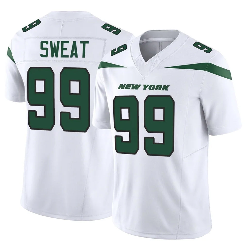 NY.Jets #99 T'Vondre Sweat Player White Limited Vapor F.U.S.E. Home Game Ldoa Stitched Jerseys