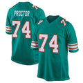 M.Dolphins #74 Kadyn Proctor Player Aqua Alternate Home Game Ldoa Stitched Jerseys