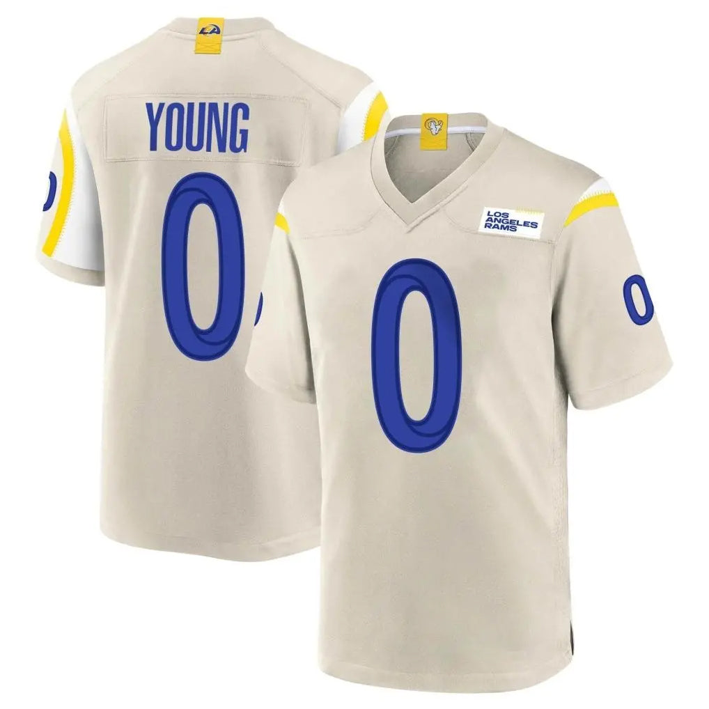 LA.Rams #0 Byron Young Player Bone Home Game Ldoa Stitched Jerseys
