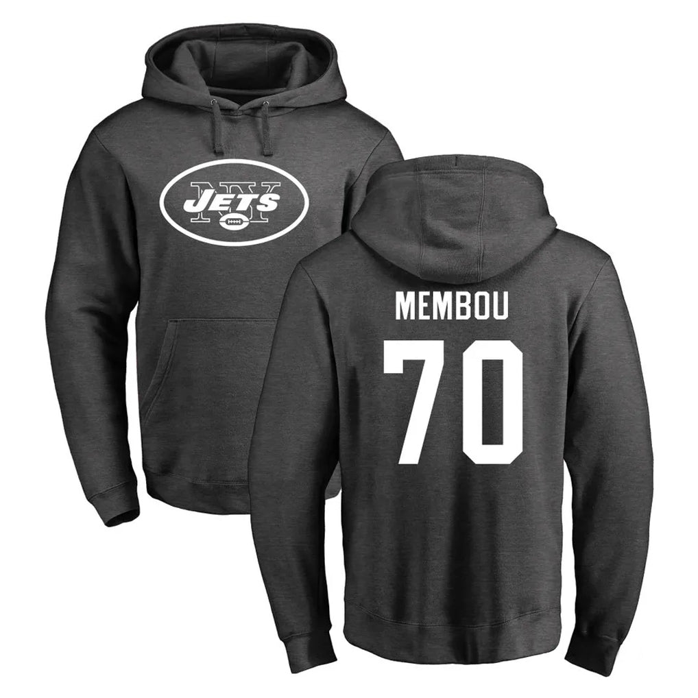 NY.Jets #70 Armand Membou Player Gray Pullover Hoodies Limited Game Ldoa Stitched Jerseys