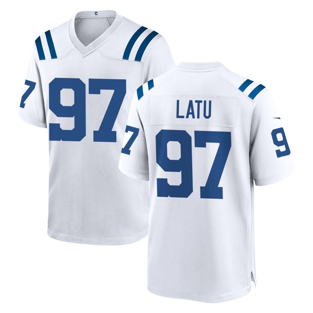 IN.Colts #97 Laiatu Latu Player White Home Game Ldoa Stitched Jerseys