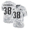 NE.Patriots #38 Rhamondre Stevenson Player Arctic Camo Salute To Service Limited Game Ldoa Stitched Jerseys