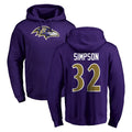 B.Ravens #32 Trenton Simpson Player Purple Salute to Service Pullover Hoodie Ldoa Stitched Jerseys