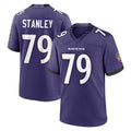 B.Ravens #79 Ronnie Stanley Player Purple Home Game Ldoa Stitched Jerseys