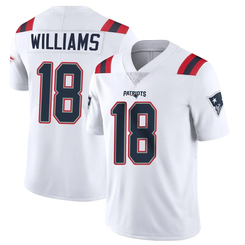NE.Patriots #18 Kyle Williams Player White Vapor Untouchable Home Game Ldoa Stitched Jerseys