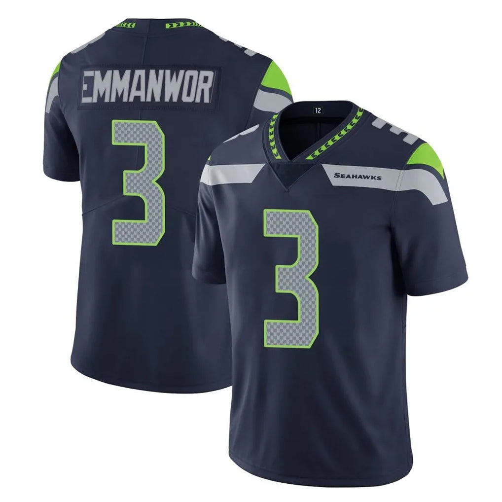S.Seahawks #3 Nick Emmanwori Player Navy Limited Vapor Untouchable Home Game Ldoa Stitched Jerseys