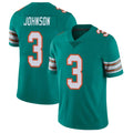 M.Dolphins #3 Chris Johnson Player Aqua Limited Alternate Vapor Untouchable Home Game Ldoa Stitched Jerseys