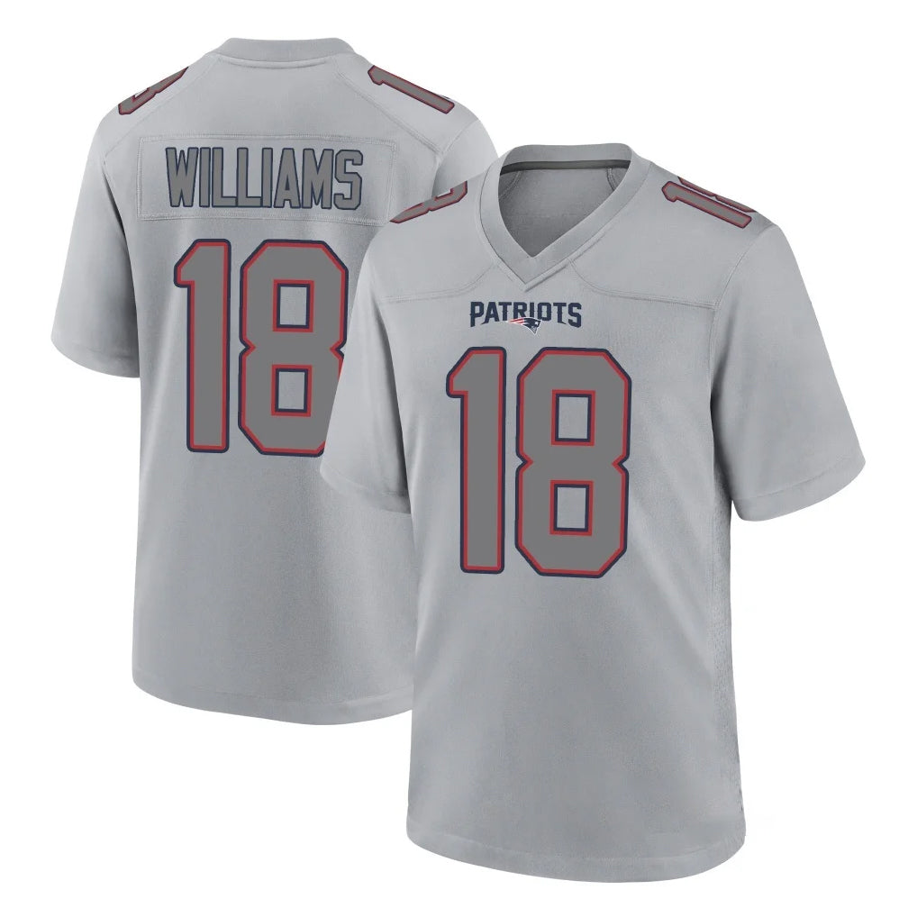NE.Patriots #18 Kyle Williams Player Gray Fashion Limited Home Game Ldoa Stitched Jerseys