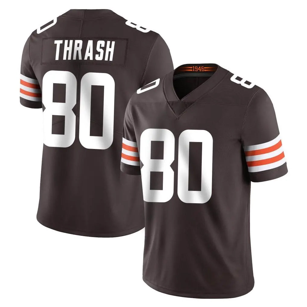C.Browns #80 Jamari Thrash Player Brown Color Vapor Untouchable Limited Home Game Ldoa Stitched Jerseys