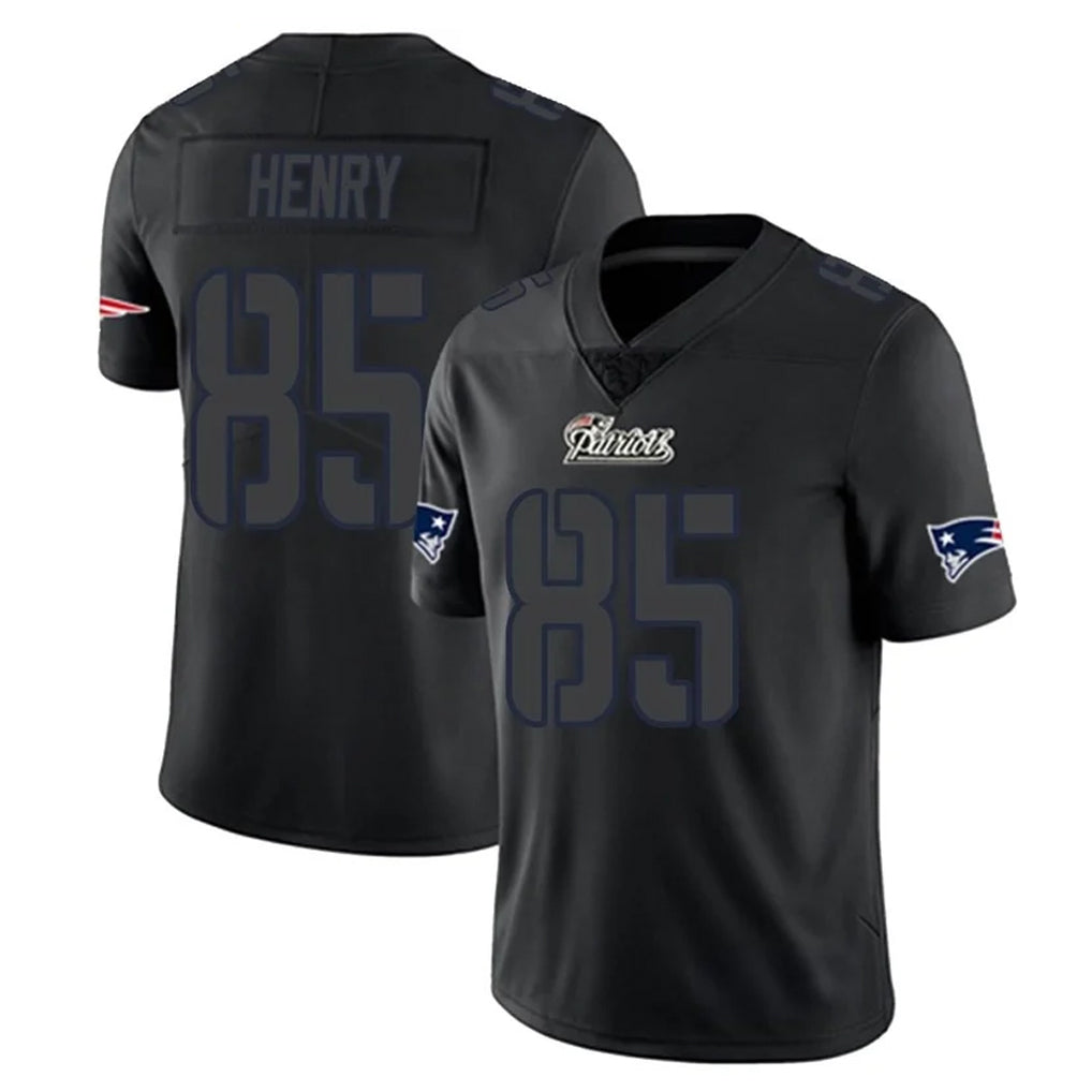 NE.Patriots #85 Hunter Henry Player Black Impact LImited Home Game Ldoa Stitched Jerseys