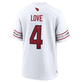 A.Cardinals #4 Jeremiyah Love Player White Home Game Ldoa Stitched Jerseys