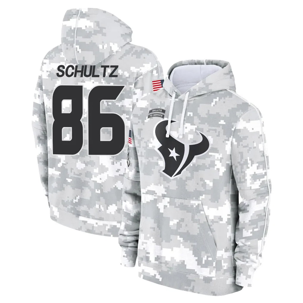 H.Texans #86 Dalton Schultz Player Arctic Camo Salute to Service Hoodies Limited Game Ldoa Stitched Jerseys