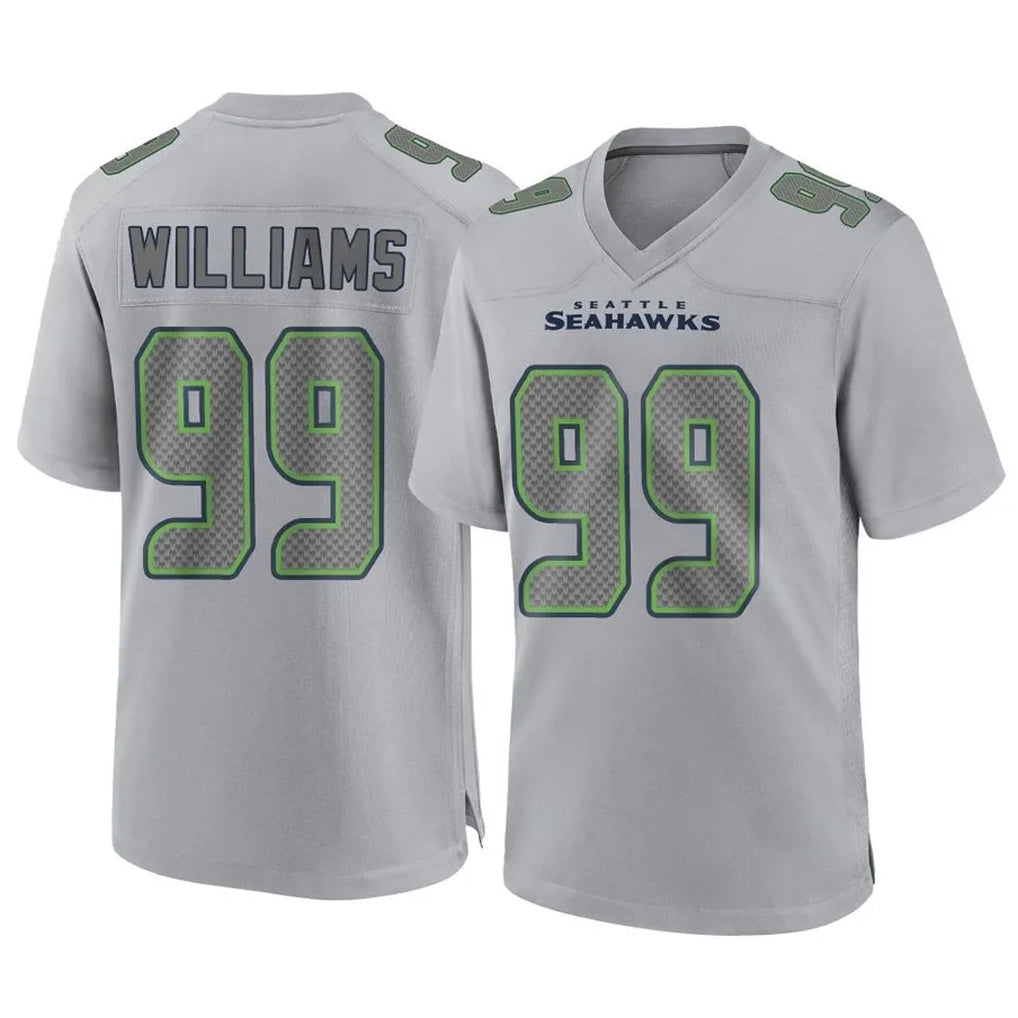 S.Seahawks #99 Leonard Williams Player Gray Atmosphere Fashion Home Game Ldoa Stitched Jerseys