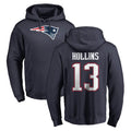 NE.Patriots #13 Mack Hollins Player Navy LOGO Pullover Hoodies Home Game Ldoa Stitched Jerseys