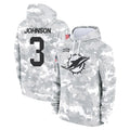 M.Dolphins #3 Chris Johnson Player Arctic Camo Salute to Service Hoodies Limited Game Ldoa Stitched Jerseys