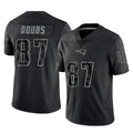 NE.Patriots #87 Romeo Doubs Player Black Reflective LImited Home Game Ldoa Stitched Jerseys