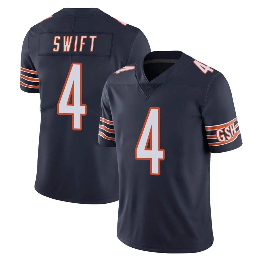 C.Bears #4 D'Andre Swift Player Navy Vapor Untouchable Limited Home Game Ldoa Stitched Jerseys