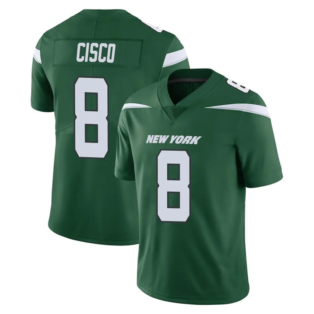 NY.Jets #8 Andre Cisco Player Green Limited Vapor Home Game Ldoa Stitched Jerseys
