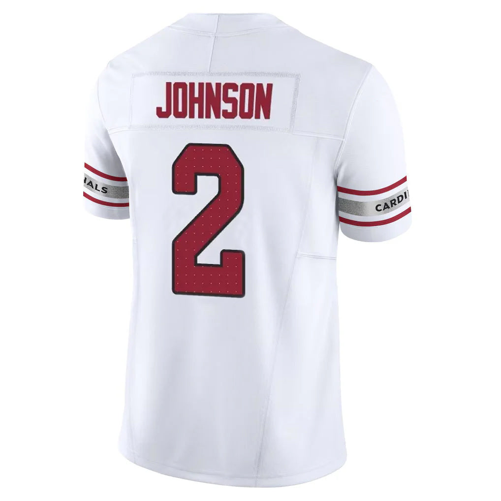 A.Cardinals #2 Will Johnson Player White Vapor F.U.S.E. Limited Home Game Ldoa Stitched Jerseys