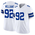 D.Cowboys #92 Quinnen Williams Player White Limited Vapor F.U.S.E. Home Game Ldoa Stitched Jerseys
