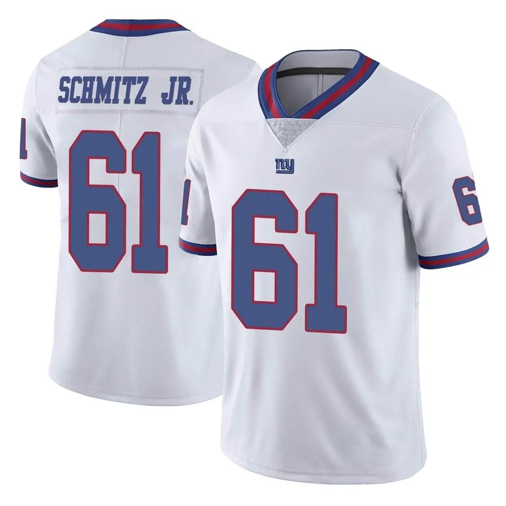 NY.Giants #61 John Michael Schmitz Jr. Player White Color Rush Home Game Ldoa Stitched Jerseys