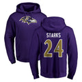 B.Ravens #24 Malaki Starks Player Purple Salute to Service Pullover Hoodie Ldoa Stitched Jerseys