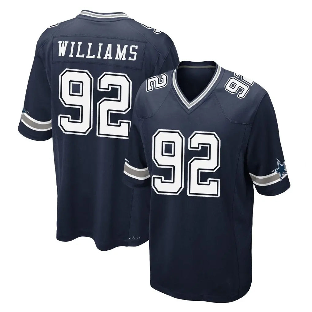 D.Cowboys #92 Quinnen Williams Player Navy Home Game Ldoa Stitched Jerseys
