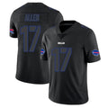 B.Bills #17 Josh Allen Player Black Impact Limited Home Game Ldoa Stitched Jerseys