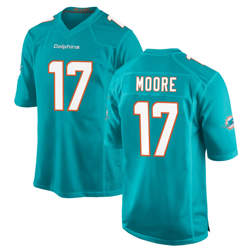 M.Dolphins #17 Trey Moore Player Aqua Home Game Ldoa Stitched Jerseys