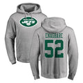 NY.Jets #52 Kingsley Enagbare Player Gray LOGO Pullover Hoodies Limited Game Ldoa Stitched Jerseys