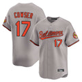 B.Orioles #17 Colton Cowser Player Gray Limited Home Game Ldoa Stitched Jerseys