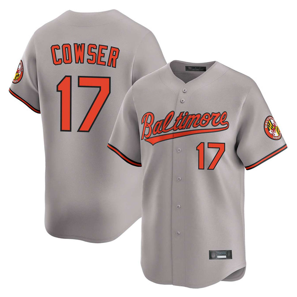 B.Orioles #17 Colton Cowser Player Gray Limited Home Game Ldoa Stitched Jerseys