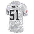 C.Panthers #51 Sam Mills Player Arctic Camo Salute to Service Limited Game Ldoa Stitched Jerseys