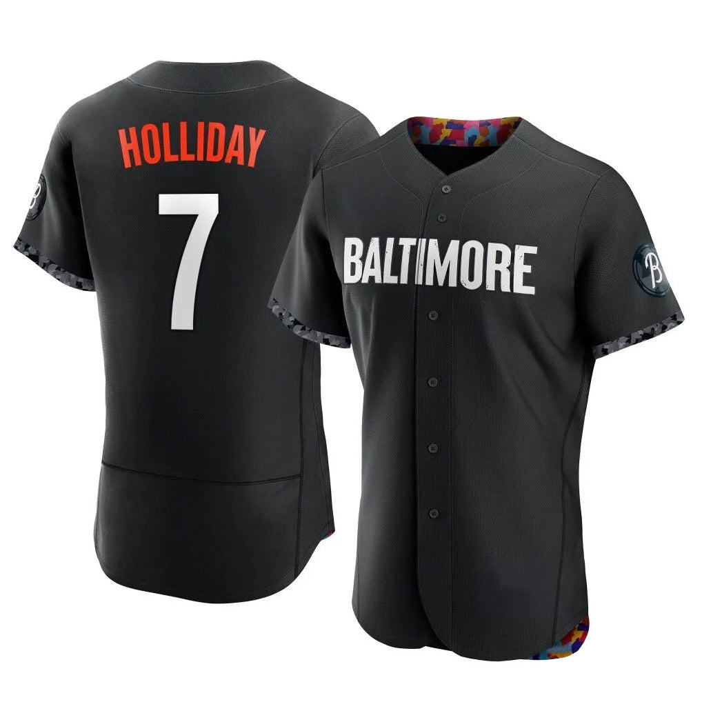 B.Orioles #7 Jackson Holliday Player Black City Connect Limited Elite Home Game Ldoa Stitched Jerseys