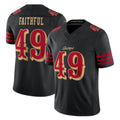 SF.49ers #49 The Faithful Player Black Limited Rivalries Collection Home Game Ldoa Stitched Jerseys