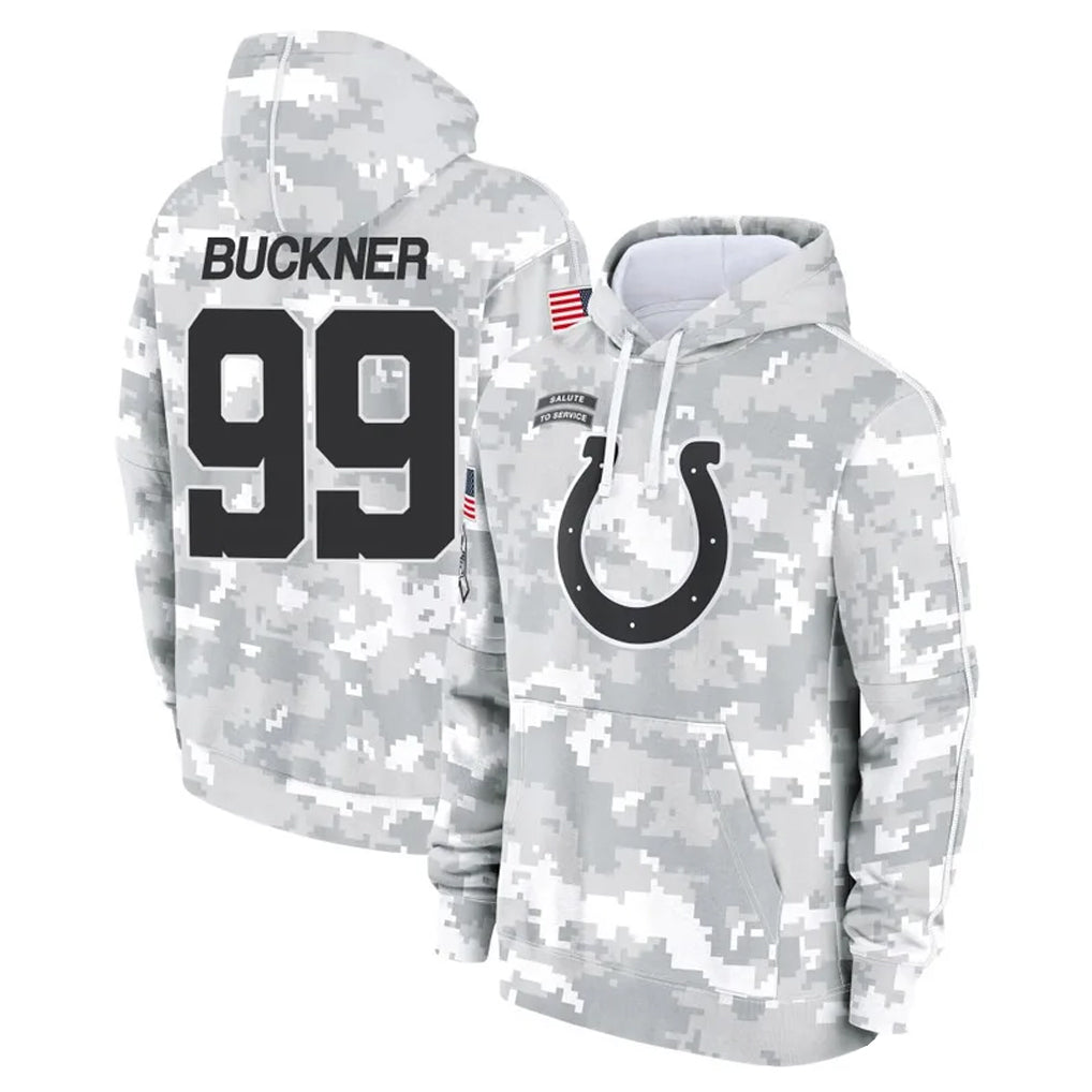 IN.Colts #99 DeForest Buckner Player Arctic Camo Salute to Service Hoodies Limited Game Ldoa Stitched Jerseys