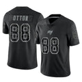 TB.Buccaneers #88 Cade Otton Player Black Reflective Limited Home Game Ldoa Stitched Jerseys
