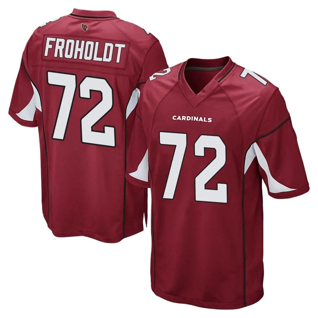 A.Cardinals #72 Hjalte Froholdt Player Cardinal Home Game Ldoa Stitched Jerseys