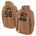 GB.Packers #56 Edgerrin Cooper Player Brown Salute to Service Hoodies Limited Game Ldoa Stitched Jerseys