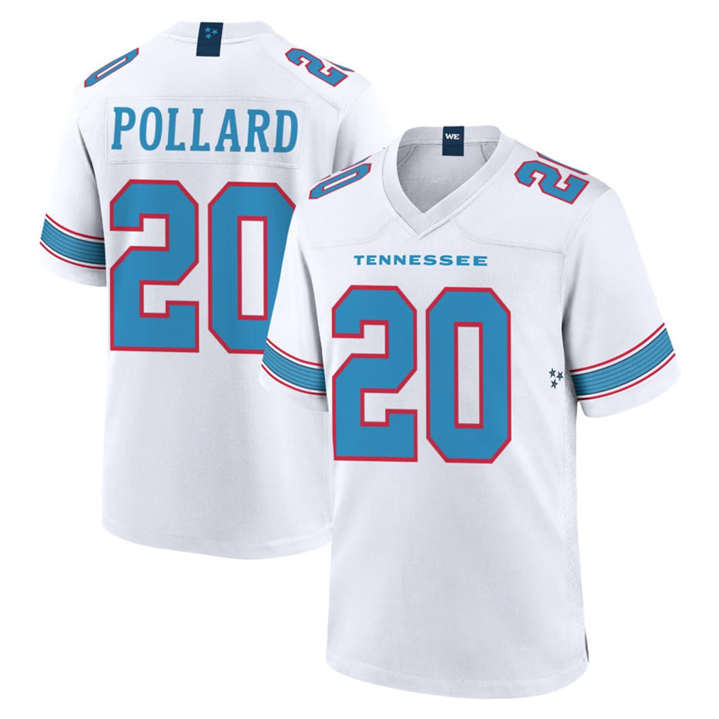 T.Titans #20 Tony Pollard Player White 2026 Game Home Ldoa Stitched Jerseys