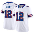 B.Bills #12 Jim Kelly Player White Vapor F.U.S.E. Limited Ldoa Stitched Jerseys