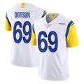 LA.Rams #69 Kevin Dotson Player White Limited Vapor Untouchable Home Game Ldoa Stitched Jerseys