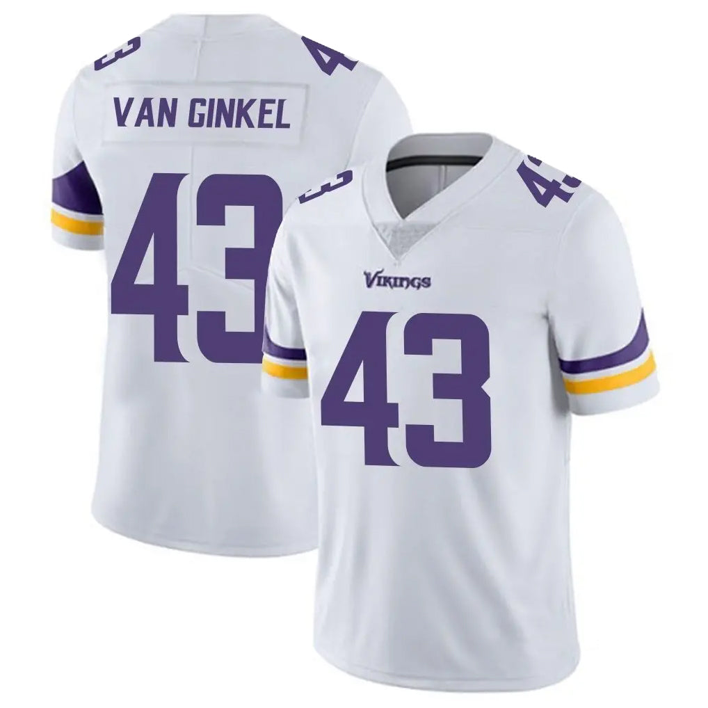 M.Vikings #43 Andrew Van Ginkel Player White Limited Vapor Untouchable Home Game Ldoa Stitched Jerseys