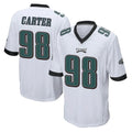 P.Eagles #98 Jalen Carter Player White Home Game Ldoa Stitched Jerseys