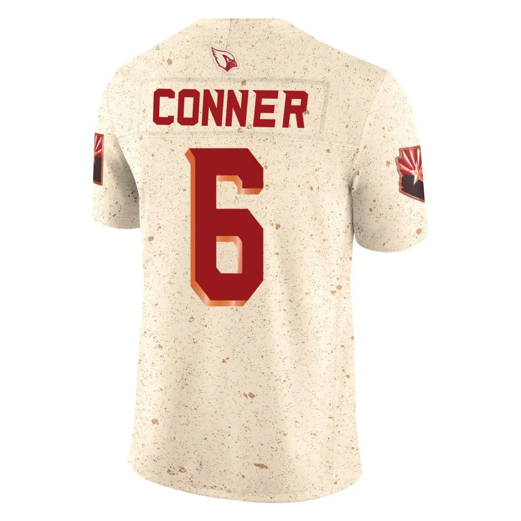 A.Cardinals #6 James Conner Player Cream Rivalries Collection Vapor Limited Home Game Ldoa Stitched Jerseys
