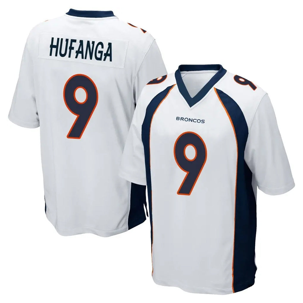 D.Broncos #9 Talanoa Hufanga Player White Game Ldoa Stitched Jerseys