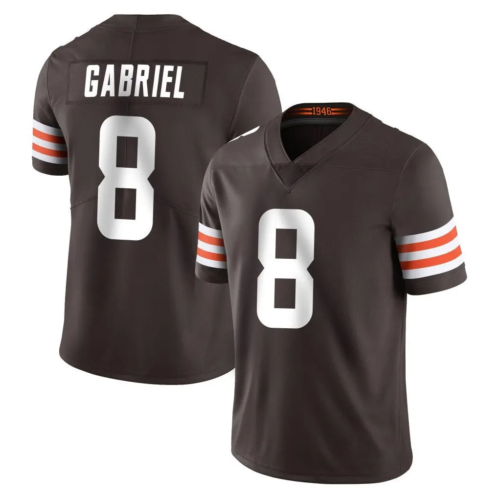 C.Browns #8 Dillon Gabriel Player Brown Color Vapor Untouchable Limited Home Game Ldoa Stitched Jerseys