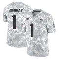 M.Vikings #1 Kyler Murray Player Arctic Camo Salute To Service Limited Game Ldoa Stitched Jerseys