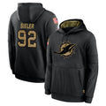 M.Dolphins #92 Zach Sieler Player Black Salute to Service Hoodies Limited Game Ldoa Stitched Jerseys